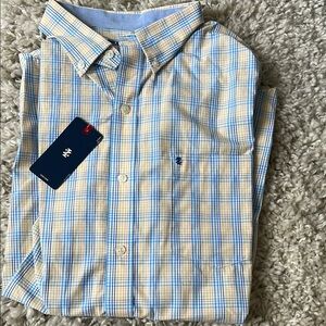 Men's Blue and Yellow Izod Shirt